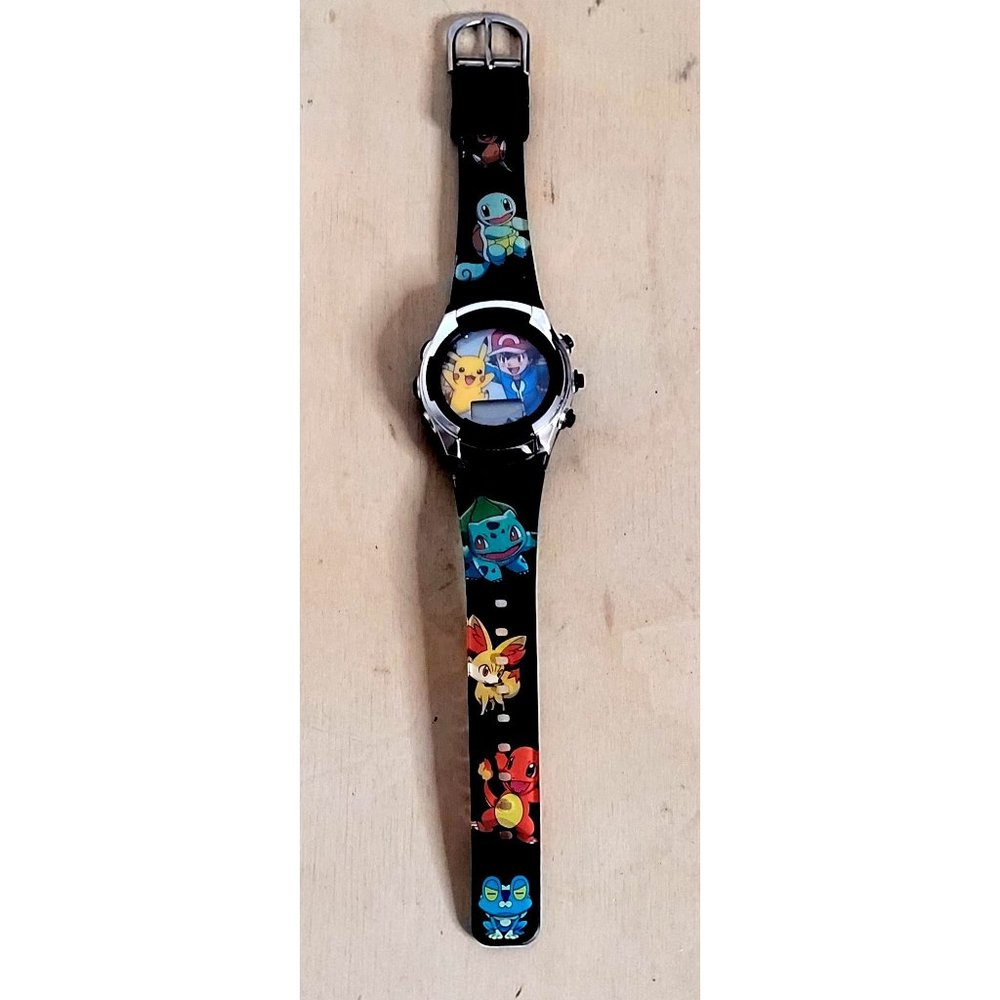 Pokemon Watch Plastic Band 2018 Black No Battery Untested Digital